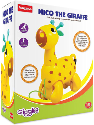 

GRAPPLE DEALS Pull along Giraffe Encourages Walking Toddler Toy For Kids.(Yellow)