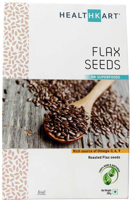 

Healthkart Flax seeds, 100% Natural, Raw, Unroasted Flax seeds with Omega 3,6,9 Gluten free(200)