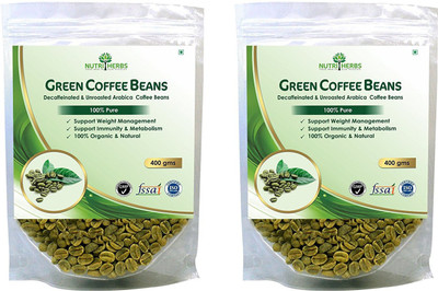 

Nutriherbs Decaffeinated & Unroasted Green Coffee Beans - 200 Gms Weight Management Product - 200 gm - (Pack Of 2)(800)