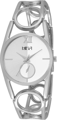 

HIBA HB-LD14102 Chrome Bangle Silver Dial Watch - For Women