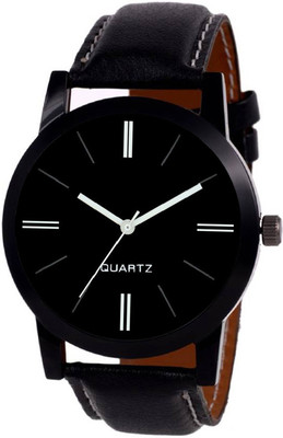 

skmi Blk Leather Strap Stylish Designer Watch For Boys And Girls And Men And Women Watch - For Men