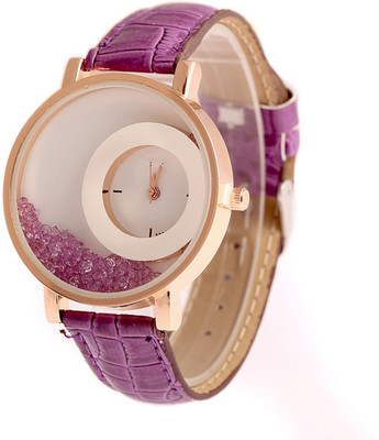 

Swadesi Stuff New Arrival Movable Diamonds Purple Color 010 Stylish Watch - For Women