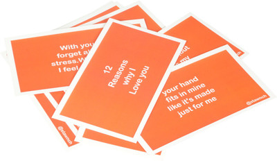 

STAWNCH STAWNCH 12 REASONS WHY I LOVE YOU GREETING CARDS[SET OF 12 CARDS SIZE 6" X 3.5"],RED Greeting Card(Red, Pack of 12)