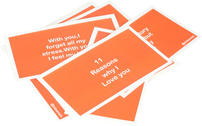 

STAWNCH STAWNCH 11 REASONS WHY I LOVE YOU GREETING CARDS[SET OF 11 CARDS SIZE 6" X 3.5"],RED Greeting Card(Red, Pack of 11)