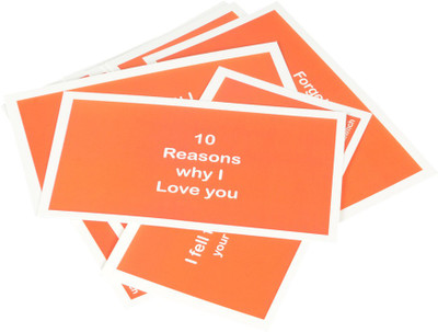 

STAWNCH STAWNCH 10 REASONS WHY I LOVE YOU GREETING CARDS [SET OF 10 CARDS SIZE 6" X 3.5"],RED Greeting Card(Red, Pack of 10)