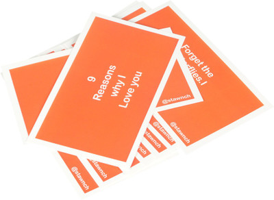 

STAWNCH STAWNCH 9 REASONS WHY I LOVE YOU GREETING CARDS [SET OF 9 CARDS SIZE 6" X 3.5"],RED Greeting Card(Red, Pack of 9)