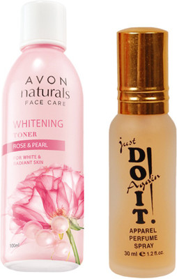 

Avon Anew NATURALS ROSE & ROSE PEARL TONER (100 ml) with one do it perfume 30 ml(Set of 2)