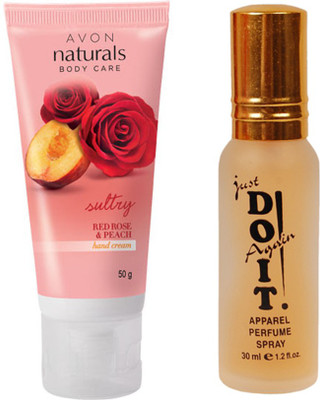 

Avon Anew Naturals body care hand cream red rose & peach (100 ml) with one do it perfume 30 ml(Set of 2)