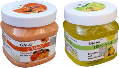 

Glow Right ORANGE SCRUB With LEMON GEL(Set of 2)