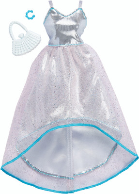 Barbie Complete Looks Silver Opalescent Hi-lo Gown(Multicolor)