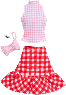 

Barbie Complete Looks Gingham Skirt with Pink Top(Multicolor)