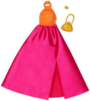 

Barbie Complete Looks Orange Halter Pink Skirt Gown(Multicolor)
