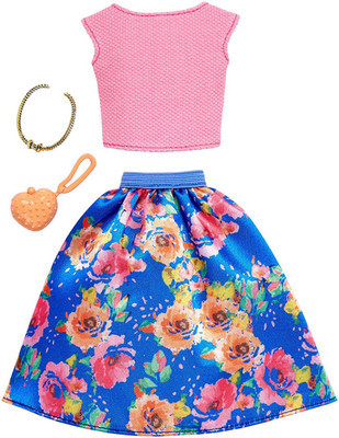 

Barbie Complete Looks Floral Skirt with Pink Top(Multicolor)