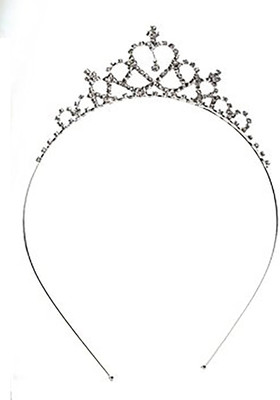 

Ziory 1 Pcs Silver plated Crystal Crown Princess Tiara Hairband for Baby Girls Hair Band(Silver)