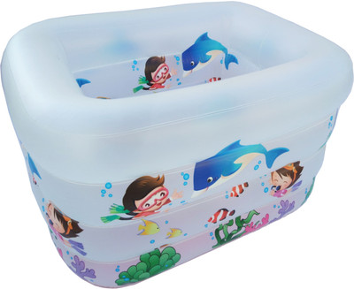 

Cho Cho Imported - Portable Kids Bath & Swimming Play Tub Summer Special Inflatable Pool(Transperent)
