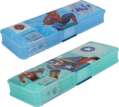 

Aarvi Spideman & Avengers Cartoon Art Plastic Pencil Boxes(Set of 2, Multicolor)