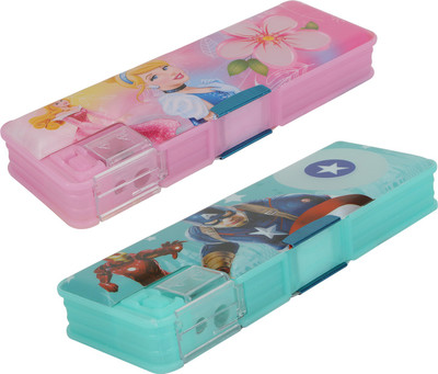 

Aarvi Disney Princess & Avengers Cartoon Art Plastic Pencil Boxes(Set of 2, Multicolor)