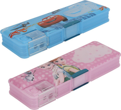 

Aarvi Car & Frozen Cartoon Art Plastic Pencil Boxes(Set of 2, Multicolor)
