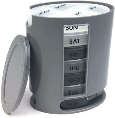 

Swarish 7 Pill Pro 7 Day Weekly Tablet Medicine Storage Organizer Box Pill Box(Multicolor)