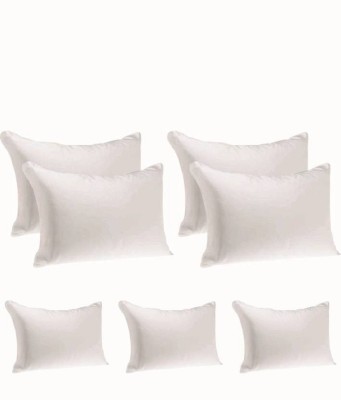 New panipat textile zone Polyester Fibre Solid Sleeping Pillow Pack of 7(White)