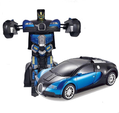 

Emob 2 In 1 One Key Transformation Super Power One Key Deformation Robot Remote Control Toy(Blue)