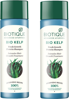 

BIOTIQUE BIO KELP FRESH GROWTH PROTEIN SHAMPOO FOR INTENSIVE HAIR GROWTH TREATMENT 190ML(380 ml)
