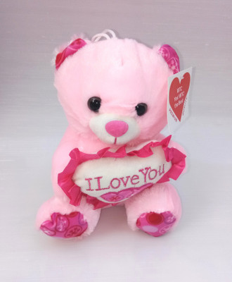 

Aparnas i love you teddy bear 20cms birthday gift Valentines day girl love or friends plush toy - 20 cm(Pink)