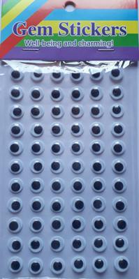 

BestUBuy Google Eyes Sticker Round Shape 1.2 CM