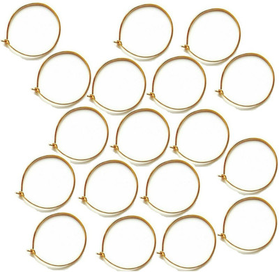 

ecaart Gold Finish Ear Round Ring For Jewellery Making Accessories