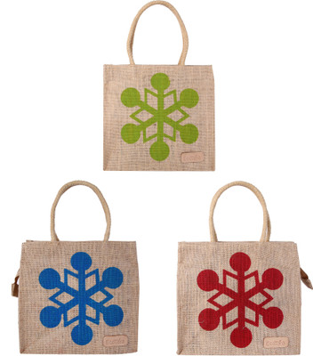 

Ecotara designer jute bag Lunch Bag(Multicolor, Multicolor, 2 L)