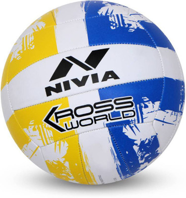 Nivia Volleyball 15 Volleyball - Size: (Pack of 1, Yellow, Blue