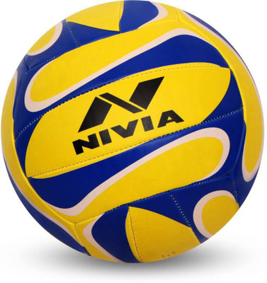 Nivia Volleyball 14 Volleyball - Size: (Pack of 1, Yellow, Blue