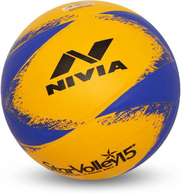 

Nivia Volleyball 1 Volleyball - Size: (Pack of 1, Yellow, Blue