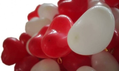

YNS Crafts Stock Solid CS-B-146 Balloon(Red, White, Pack of 25)