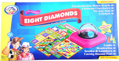 

Adi Trading Eight Diamonds - A Complete Family Games - 8 Games in 1 Pack Board Game
