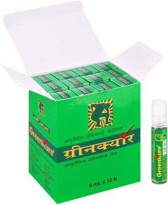 

Greenkure Pain Relief Ayurvedic Oil (Combo Pack of twelve 8 ml bottles) Liquid(96 ml)