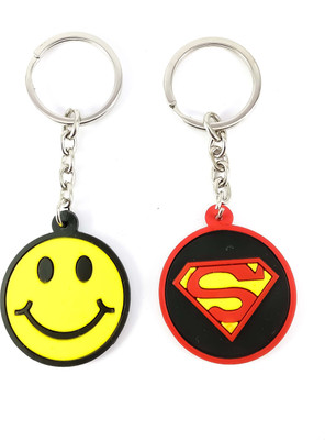 

ShopTop Non- Metallic Superman and Smiley keychain Key Chain(Multicolor)