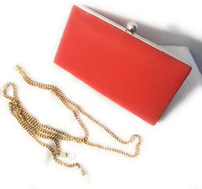 

scriptures India Formal Red Clutch