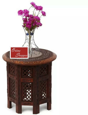 

Onlineshoppee Foldable Solid Wood Side Table(Finish Color - Brown)