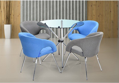 RoyalOak Sennate Metal Coffee Table(Finish Color - Silver)