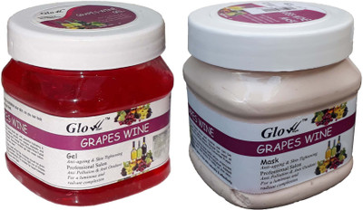 

Glow Right GRAPES WINE GEL With GRAPES WINE MASK(Set of 2)