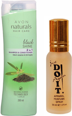 

Avon Anew Naturals Divine Shine Shampoo & Conditioner (200 ml) with one do it perfume 30 ml(Set of 2)