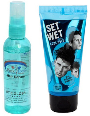

Pink Root HAIR SERUM with SET WET COOL HOLD GEL 100ML Pack of 2(Set of 2)