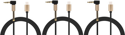 

ReTrack SET OF 3PC USB Type C Male To Male 3.5mm Jack USB Adapter(Black)