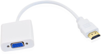 

Microware HDMI to VGA Converter Adapter Cable Without Audio HDMI Cable(Compatible with Mobile, Laptop, Tablet, Mp3, Gaming Device, White)