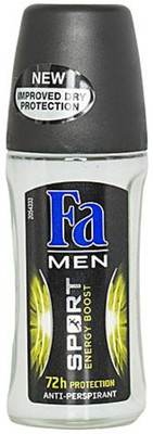 

Fa Men Sport Energy Boost 72h Protection Roll On Deodorant Roll-on - For Men (50 ml) Deodorant Roll-on - For Men(50 ml)