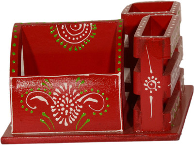 

AGARWALTRADINGCOMPANY 4 Compartments Wooden Pen Stand(Multicolor)