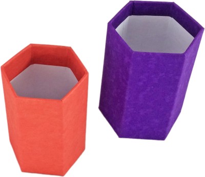 

Revolt India 1 Compartments Cardboard Pen and Pencil Holder(Purple, Red)