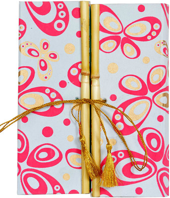 

DI-KRAFT A5 Diary(Handcrafted diary with Special lock, White, Pink, Golden), Golden;pink;white