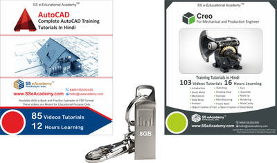 

SS eAcademy Professional AutoCAD and CREO Tutorials in Hindi (179 Video | 28 Hours) [USB](USB)